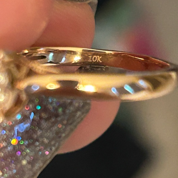 Rose gold engagement ring 10k 1/3 carat diamonds size 8 - Picture 5 of 5